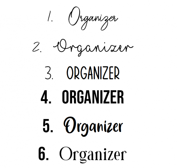 Organizer -Wunschtext-